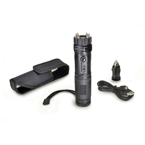 ZAP Light Extreme Stun Gun Flashlight – 1 Million Volts with Spike Electrodes