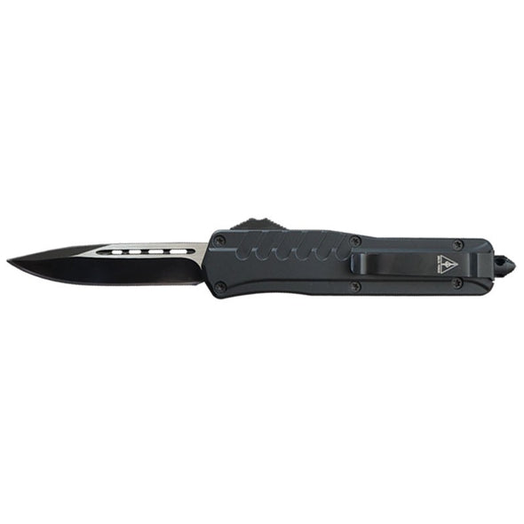 Automatic Out The Front - Rubberized Grip OTF Knife - Single Edge Plain
