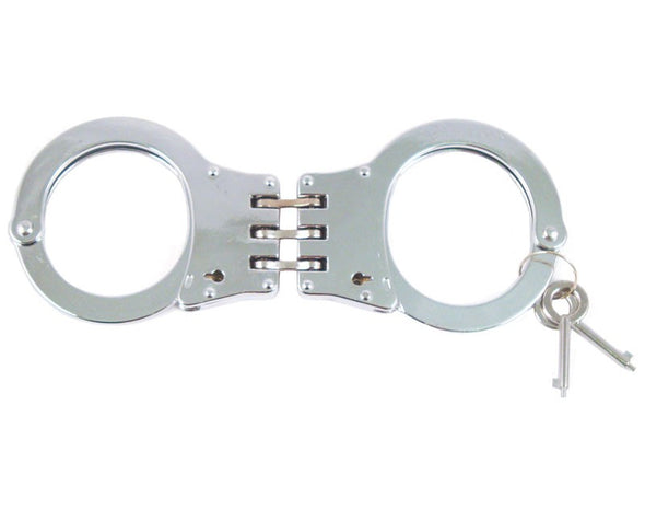 Double Lock Stainless Steel Hinged Handcuffs