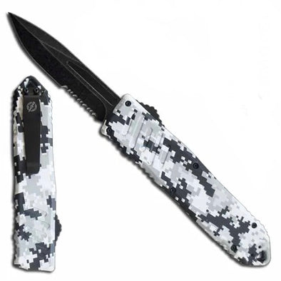 Automatic Out The Front - Digital Camo OTF Rubberized Handle