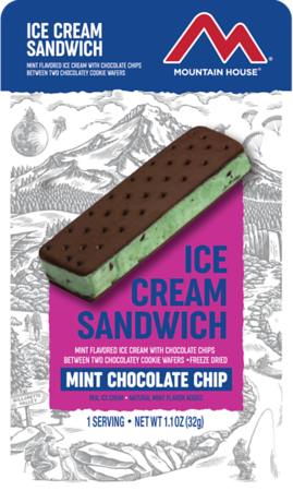 Mountain House Mint Chocolate Chip Ice Cream Sandwich - Freeze Dried Pouch