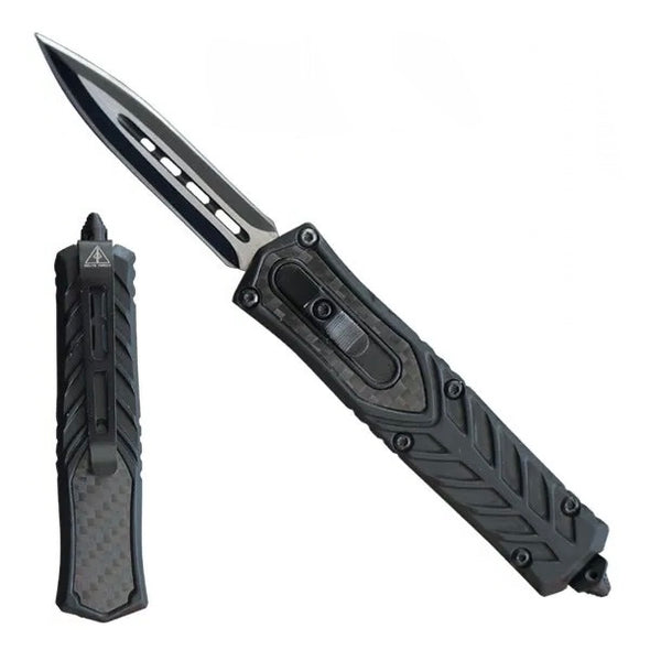 Automatic Out the Front - Dagger OTF with Carbon Fiber Insert Textured Handle