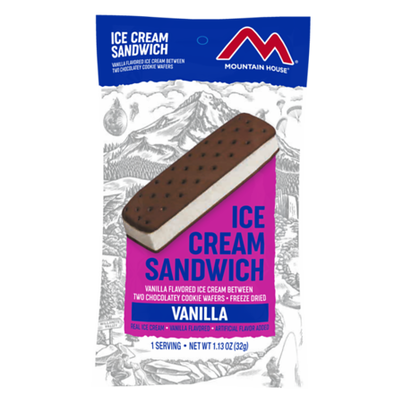 Mountain House Vanilla Ice Cream Sandwich - Freeze Dried Pouch