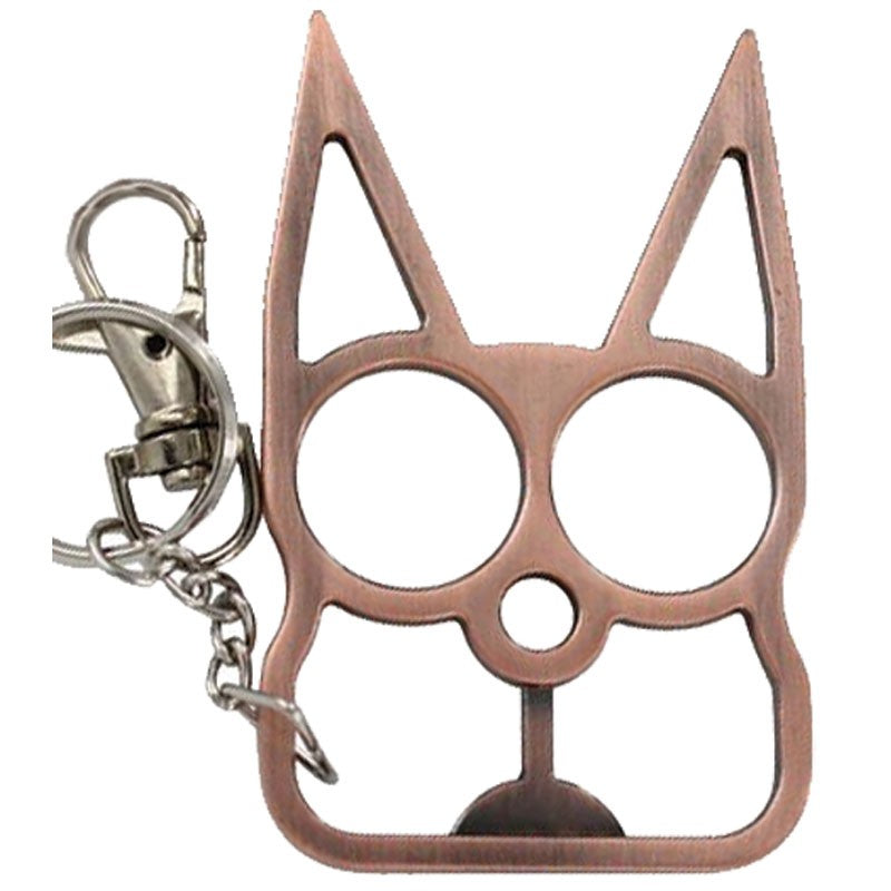 alluminum self defense cat keychain
