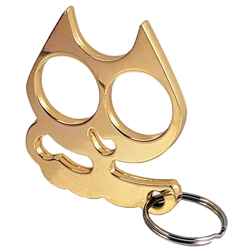 Brass Knuckles Metal Kitty Keychain Self Defense Keychain Self