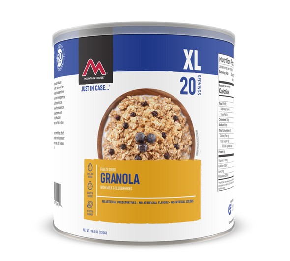 Mountain House Granola with Milk and Blueberries - Freeze Dried #10 Can