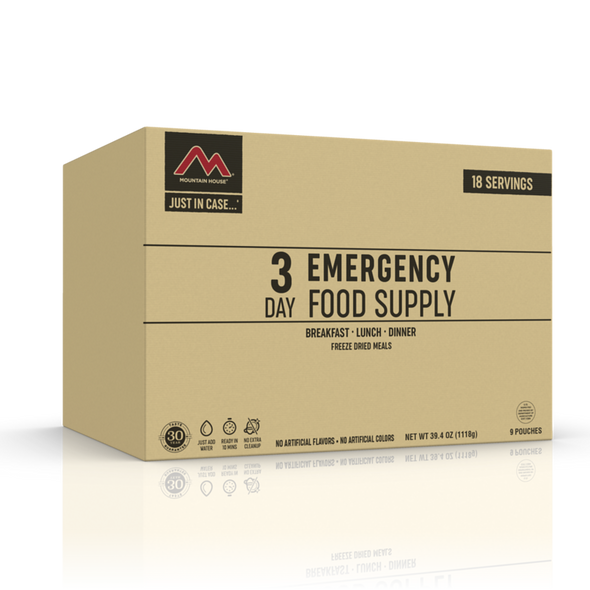 Mountain House Just in Case...® 3 Day Emergency Food Supply - Freeze Dried Pouches