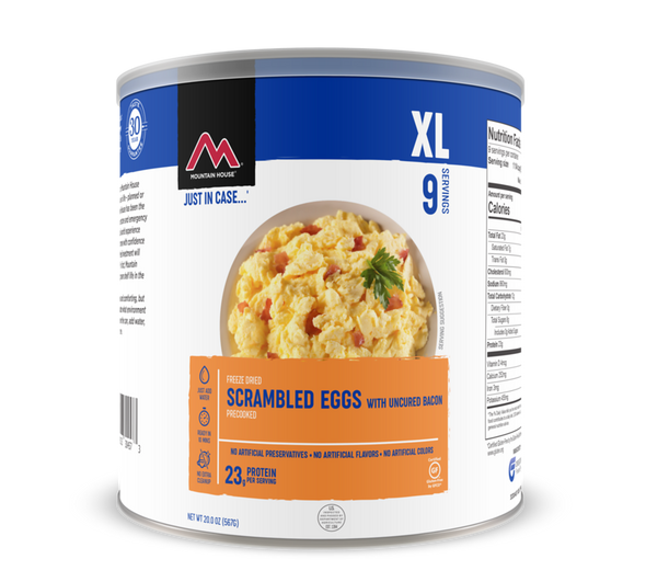 Mountain House Scrambled Eggs with Bacon - Freeze Dried #10 Can Gluten Free